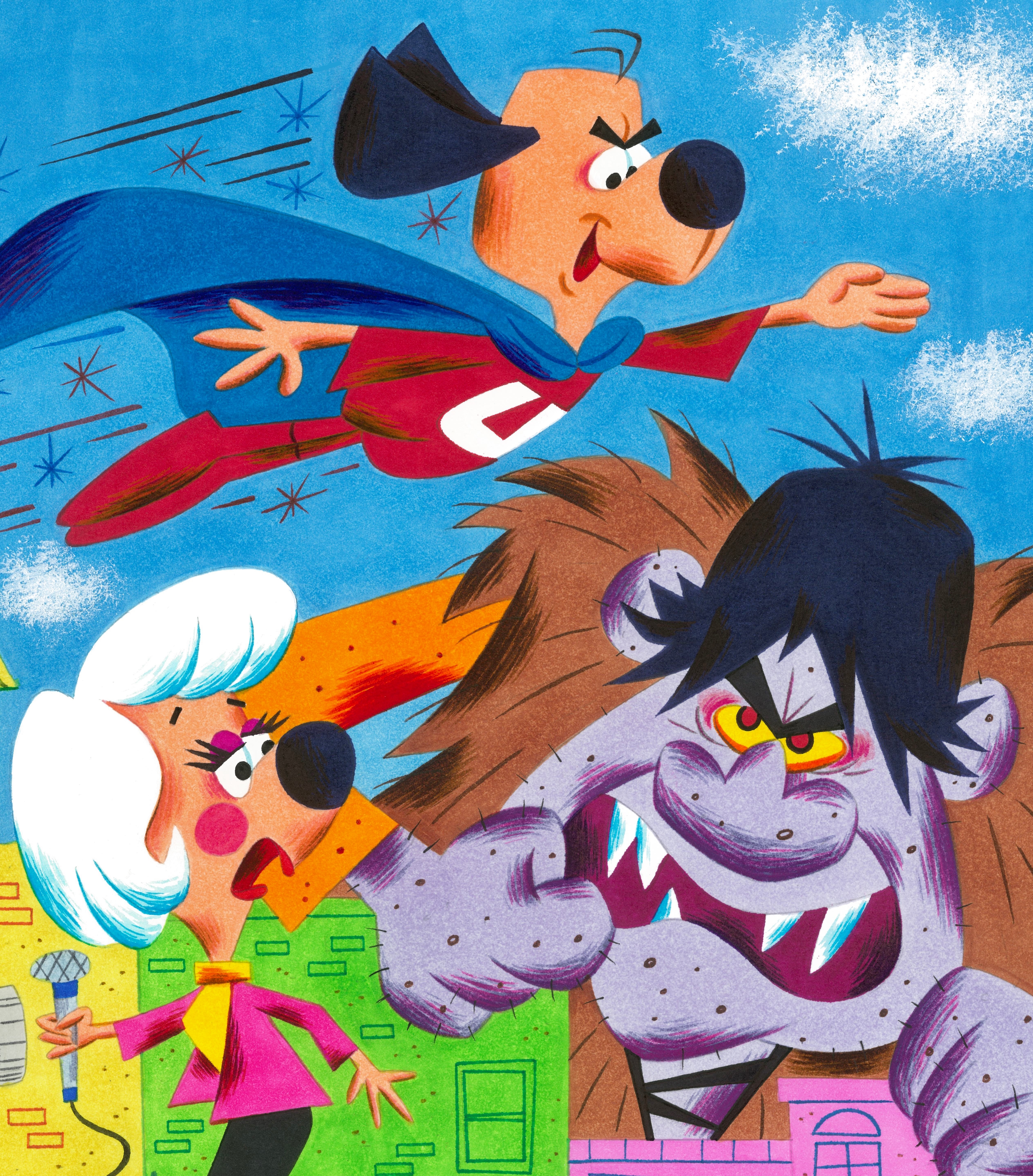 UNDERDOG COMIC COVER MONSTER GIANT POLLY 600dpi HOLLYWOOD SHOW